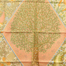 HERMES Carre 90 Scarf ""AXIS MUNDI"" Silk Orange Auth am8605-6