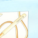 HERMES Carre 90 Scarf ""DES PLAGES NORMANDES"" Silk Beige Auth am8606-13