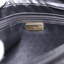 BALLY Chain Shoulder Bag Leather Black Gold Tone Auth am8614A-17