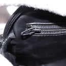 BALLY Chain Shoulder Bag Leather Black Gold Tone Auth am8614A-21