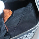 Coach Signature Shoulder Bag Canvas Black Silver Auth am8616-11