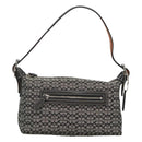 Coach Signature Shoulder Bag Canvas Black Silver Auth am8616-13