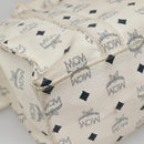 MCM Logogram Vicetos Tote Bag PVC Leather White Auth am8628-13