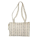 MCM Logogram Vicetos Tote Bag PVC Leather White Auth am8628-3