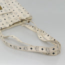 MCM Logogram Vicetos Tote Bag PVC Leather White Auth am8628-7