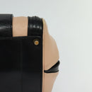 Chloe Little Alice Hand Bag Leather 2way Pink Black Auth am8634-11