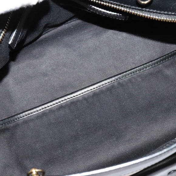 Chloe Little Alice Hand Bag Leather 2way Pink Black Auth am8634