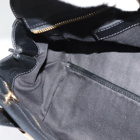 Chloe Little Alice Hand Bag Leather 2way Pink Black Auth am8634