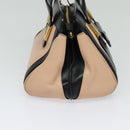 Chloe Little Alice Hand Bag Leather 2way Pink Black Auth am8634-4
