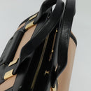 Chloe Little Alice Hand Bag Leather 2way Pink Black Auth am8634-6