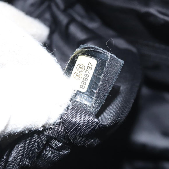 CHANEL COCO Mark Chain Shoulder Bag Leather Black Gold CC Auth am8635V