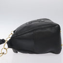 CHANEL COCO Mark Chain Shoulder Bag Leather Black Gold CC Auth am8635V-4
