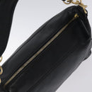 CHANEL COCO Mark Chain Shoulder Bag Leather Black Gold CC Auth am8635V-6