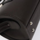 BURBERRY Hand Bag Leather Silver Brown Auth am8636-13