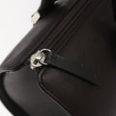 BURBERRY Hand Bag Leather Silver Brown Auth am8636-15