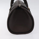 BURBERRY Hand Bag Leather Silver Brown Auth am8636-4