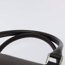 BURBERRY Hand Bag Leather Silver Brown Auth am8636-8