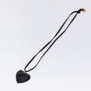 Baccarat Heart Necklace Crystal glass Black Auth am8639-2