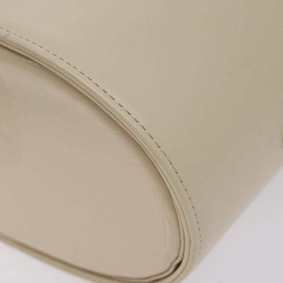 GIVENCHY Hand Bag Leather Beige Gold Auth am8641