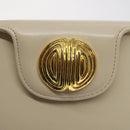 GIVENCHY Hand Bag Leather Beige Gold Auth am8641-14