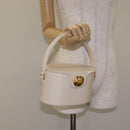 GIVENCHY Hand Bag Leather Beige Gold Auth am8641-21
