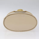 GIVENCHY Hand Bag Leather Beige Gold Auth am8641-9