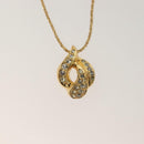 Christian Dior Earring Necklace metal 2Set Gold Auth am8642-2