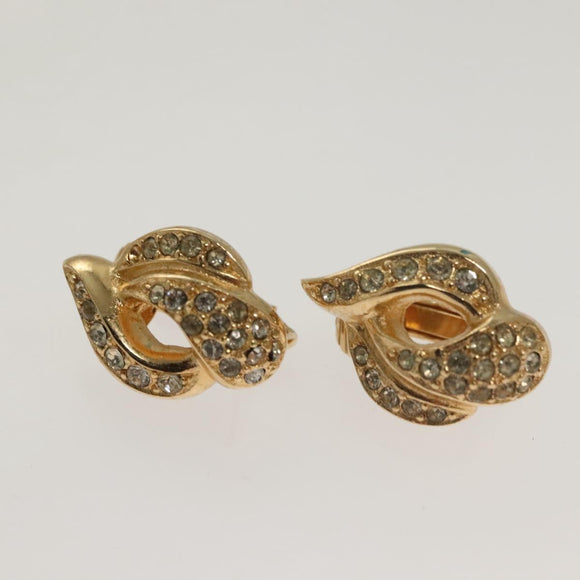 Christian Dior Earring Necklace metal 2Set Gold Auth am8642