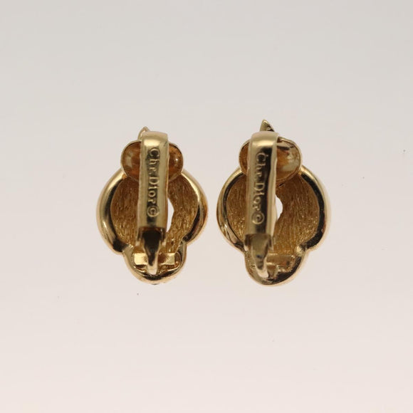 Christian Dior Earring Necklace metal 2Set Gold Auth am8642