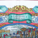 HERMES Carre 90 Scarf ""LENTENTE CORDIALE"" Silk Red White Auth am8643-11