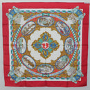 HERMES Carre 90 Scarf ""LENTENTE CORDIALE"" Silk Red White Auth am8643-15