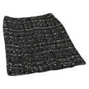 CHANEL Skirt Tweed Black CC Auth am8645V-1