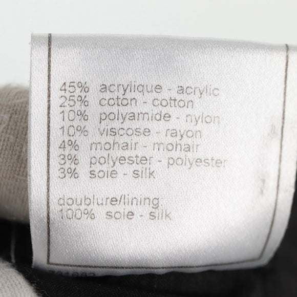 CHANEL Skirt Tweed Black CC Auth am8645V