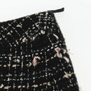 CHANEL Skirt Tweed Black CC Auth am8645V-7