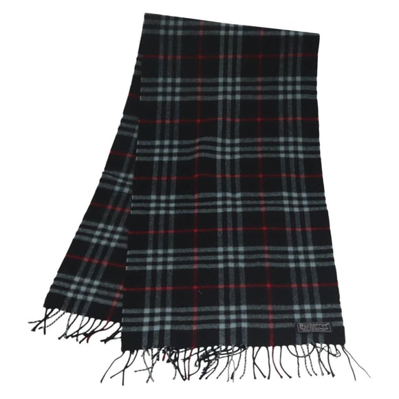 Burberrys Nova Check Scarf Cashmere Navy Auth am8657