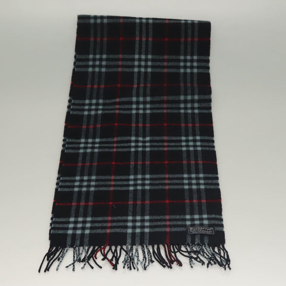 Burberrys Nova Check Scarf Cashmere Navy Auth am8657