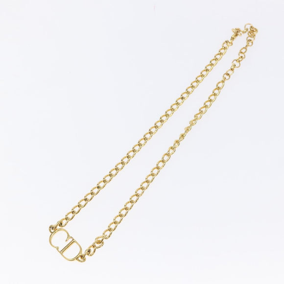 Christian Dior Necklace metal Gold Auth am8660