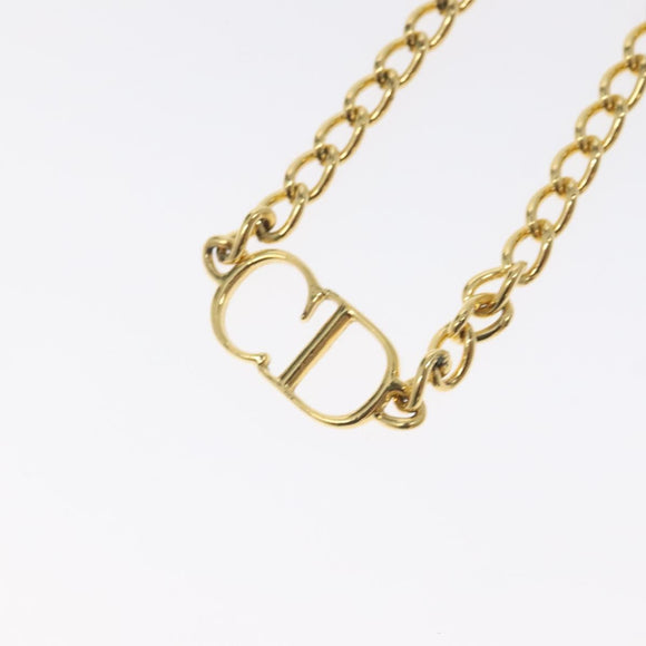Christian Dior Necklace metal Gold Auth am8660