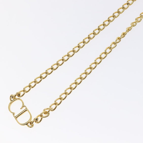 Christian Dior Necklace metal Gold Auth am8660