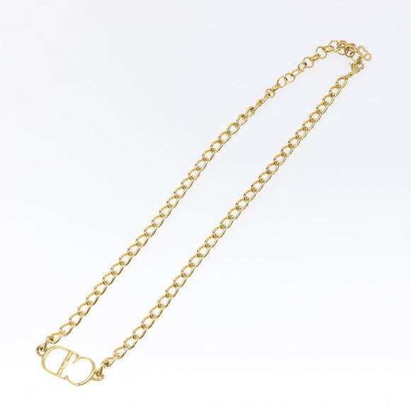 Christian Dior Necklace metal Gold Auth am8660