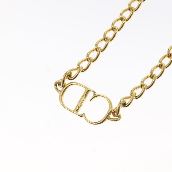 Christian Dior Necklace metal Gold Auth am8660