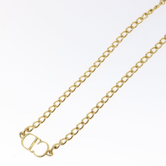 Christian Dior Necklace metal Gold Auth am8660