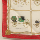 CELINE Handkerchief Silk White Auth am8661-11