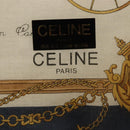 CELINE Handkerchief Silk White Auth am8661-6