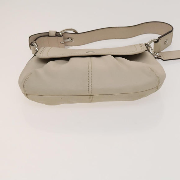 Coach Shoulder Bag Leather 2 Set Brown Light Beige Auth am8664