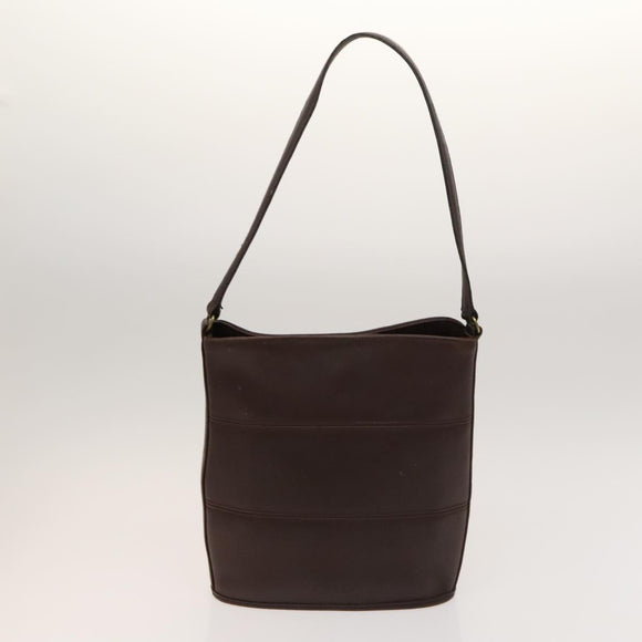 Coach Shoulder Bag Leather 2 Set Brown Light Beige Auth am8664