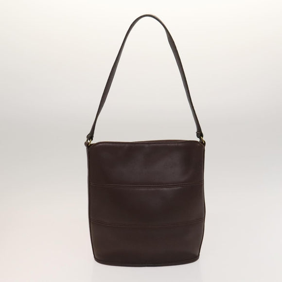 Coach Shoulder Bag Leather 2 Set Brown Light Beige Auth am8664