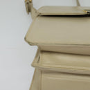 GUCCI Shoulder Bag Leather Cream Gold Auth am8665-8