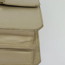 GUCCI Shoulder Bag Leather Cream Gold Auth am8665-15