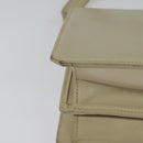 GUCCI Shoulder Bag Leather Cream Gold Auth am8665-16